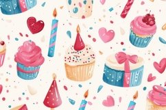 Colorful Birthday Celebration Pattern Background Wallpaper Product Image 1