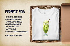 Matcha Float Clipart Bundle 4 PNG Product Image 2