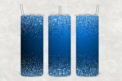 Baby Blue Sparkle Glitter Tumbler Wrap Sublimation Product Image 1