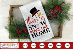 There is snow place like home svg, snowman & winter Product Image 1