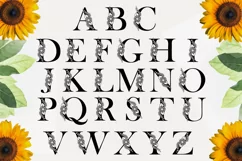 Floral Sunflower Alphabet, 26 letters svg cut files Product Image 3