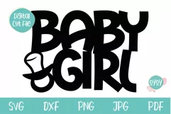 Baby Shower Cake Topper SVG | Baby Girl SVG with pacifier Product Image 2