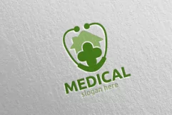 House Cross Medical Hospital Logo Design 118 Product Image 2