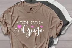 Most loved gigi svg, grandma shirt svg Product Image 2