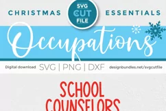 Christmas School Counselor svg - School Counselor nice list Product Image 6