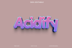 Acidify Glossy Text Effect Free Download for Photoshop Product Image 1