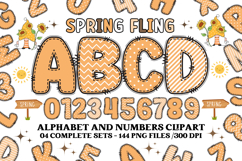 Spring Fling Alphabet png, letters doodle, spring clipart Product Image 1