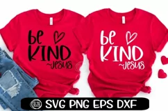 Be Kind | Jesus | Heart |SVG PNG EPS DXF Product Image 1