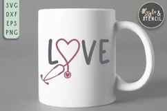 Stethoscope Heart Love SVG - PNG, DXF, SVG, EPS, Cut File Product Image 6