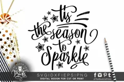 Tis the season to Sparkle SVG DXF EPS PNG Product Image 1