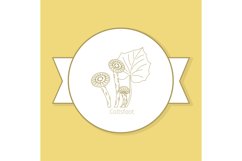 Coltsfoot medicine plant yellow label Product Image 1