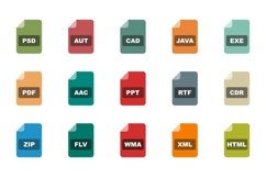 Set Of File Format Icons Product Image 1