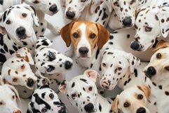 Odd one out unique beagle among dalmatians Product Image 1