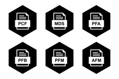 Set Of File Formats Icons Product Image 1