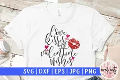 Love kisses and valentine wishes - Love & Valentine SVG EPS Product Image 1