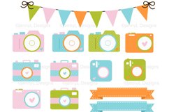 Chic Camera Digital Papers and Clipart SET Product Image 2