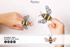 Bumble Bee Paper Cut SVG | Layered Bumble Bee SVG Product Image 1