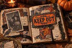 Vintage Halloween Vintage PNG Clipart Signs 6 Product Image 4
