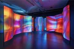 Digital art installation filling room with vibrant colors Product Image 1