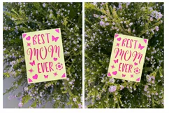Best MOM Ever Papercut Card SVG, Mother's Day Template cards Product Image 5