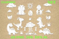 Dinosaurs animals of the SVG . paper clipping templates for Product Image 1