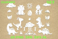 Dinosaurs animals of the SVG . paper clipping templates for Product Image 1