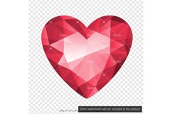 100 Heart Diamond Clip Arts, Love Valentine Clip Arts Product Image 3
