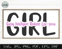 Girl Power SVG | Gutsy Intelligent Radiant Life-Force Design Product Image 3