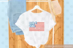 Brave and Free Sublimation design | Patriotic PNG | Flag PNG Product Image 4