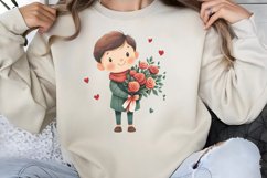 Cute Watercolor Valentines Day Clipart PNG Product Image 1