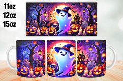 Halloween Boo Mug Wrap Sublimation 11oz, 12oz, 15oz Product Image 1