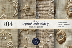 Crystal Embroidery Texture | Luxury Beaded Fabric Pattern Product Image 1