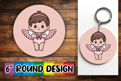 Joyful Circle Keychains for Gifts, Cupid Product Image 1
