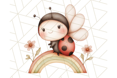 Cute Ladybug Clipart PNG, Pastel Whimsical Bug Illustrations Product Image 4