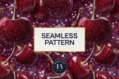 Glitter Coquette Cherry Pattern | Sparkly Glam Texture Paper Product Image 3