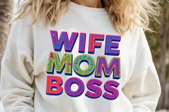 WIFE MOM BOSS clipart | Mothers day Sublimation design png Product Image 2