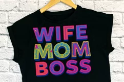 WIFE MOM BOSS clipart | Mothers day Sublimation design png Product Image 3