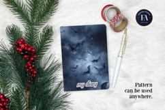 Bats Night Sky Pattern, Dark Gothic Bat Seamless Paper Product Image 4