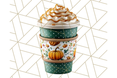 Fall Coffee Cup Clipart PNG, Autumn Mugs, Cozy Drinks Png Product Image 4