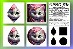 Feline Whimsy: Sublimation in Multiple Shapes Product Image 1