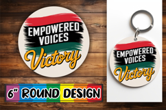 Whimsical Keychain Round Style, Juneteenth Product Image 1