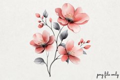 Wild flowers butterflies and dragonfly Clipart PNG Product Image 1