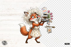 Whimsical Fox Mom PNG - Fox Clipart Product Image 1