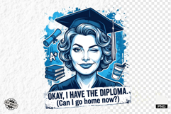 Graduation Funny Girl PNG - Graduation PNG Sublimation Product Image 1
