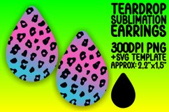 Trendy Leopard Glitter Teardrop Earring Patterns Product Image 1