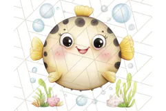 Under the Sea Nursery Clipart, Ocean Animals PNG Product Image 4