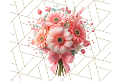 Pastel Flower Bouquet PNG Clipart, Elegant Floral Art Product Image 4