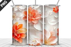 Flowers Tumbler Wrap | Sublimation Design | Tumbler PNG Product Image 1