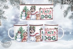 Christmas Mug Wrap Design - Christmas Dog Sublimation Product Image 5