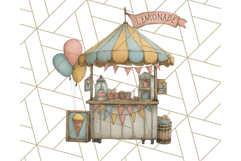 Vintage Carnival Animals Clipart PNG, Retro Circus Elements Product Image 4